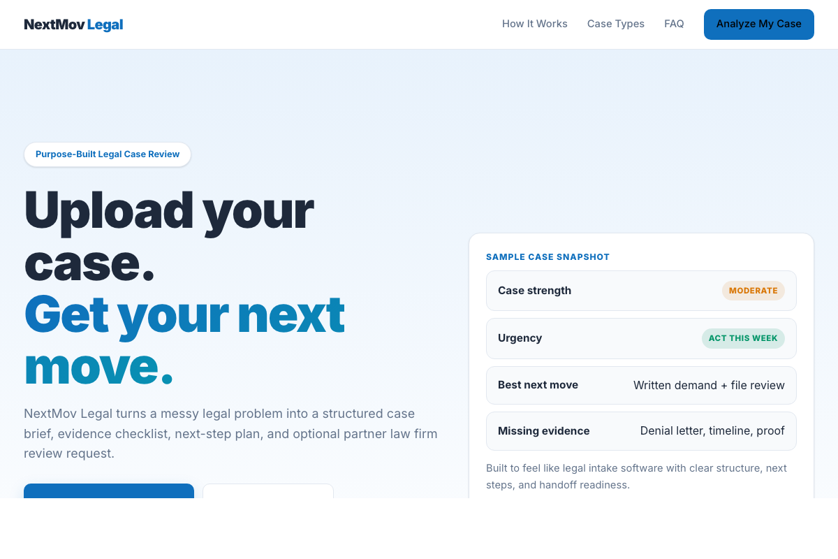 NextMov Legal website